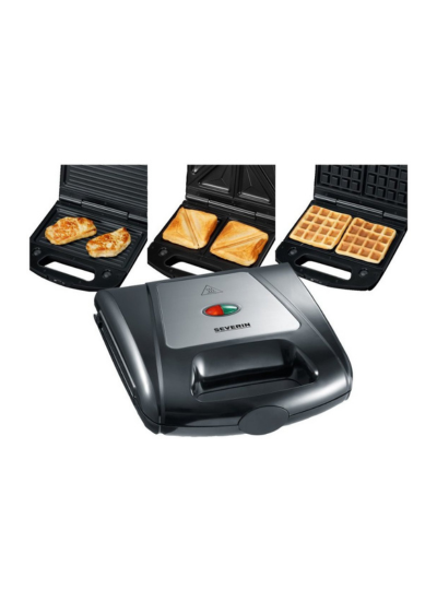 الة توست استيل ( 3 فورمات ) 1000 وات