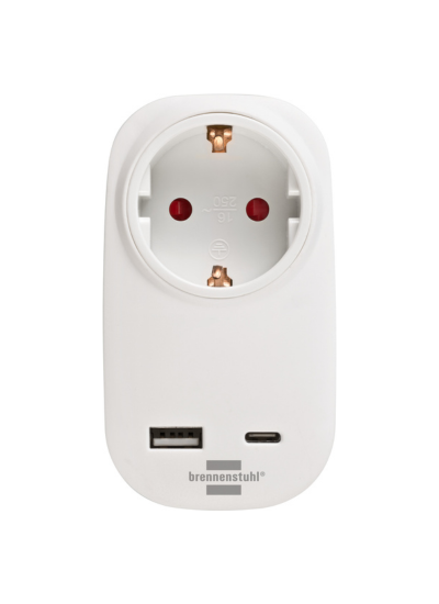 مقبس حائطي + type C + USB ا( 18 وات)